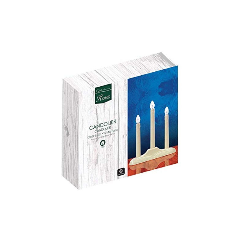 Celebrations 1503-71 Electric Candolier, 3 Light, Orange Bulbs