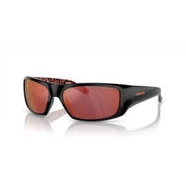Arnette Man Sunglasses Black Frame, Orange Lenses, 62MM