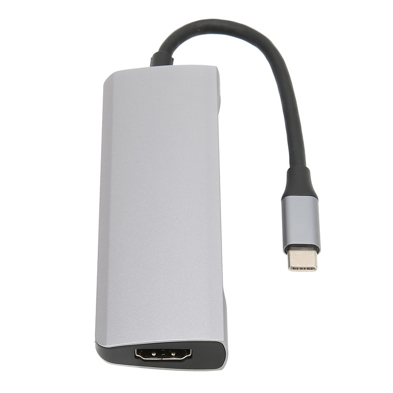 USB C Splitter Silver 5Gbps Speed Heat Dissipation Function Smart