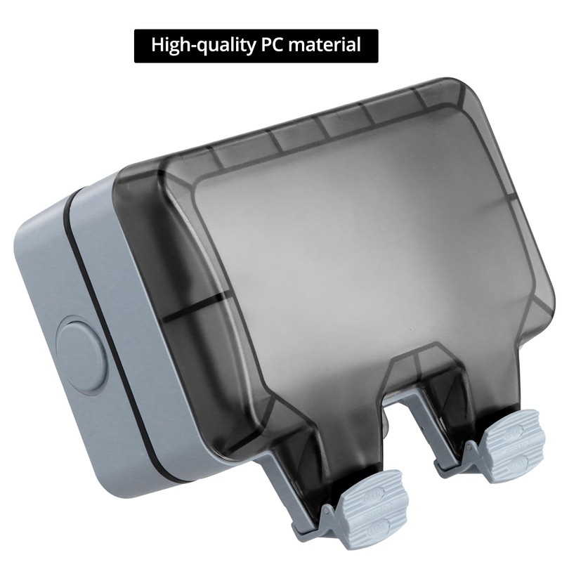 QWORK Heavy-Duty Outdoor Electrical Socket Cover - Wall Plug Socket