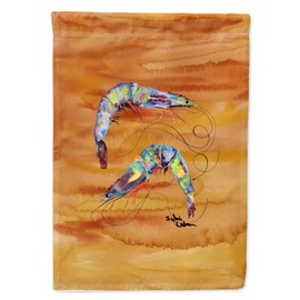 Caroline's Treasures 8145CHF Shrimp House Flag Large Porch Sleeve Pole Decorative Outside Yard Banner Artwork Wall Hanging, Polyester, House Size, Multicolor