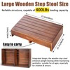 Wooden one Step Stool- Solid Pine Wood Step Riser with