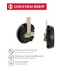 Gedotec Caravan Lock | 1 Set Rotating Bolt Lock Silver