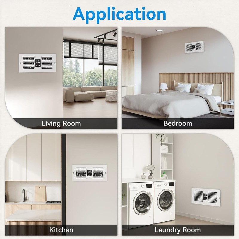 Room to Room Fan with Remote Control, 300CFM Through Wall