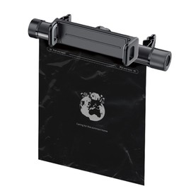 COOSKIN Car Trash Bags with Dispenser Car Garbage Bag with Phone Holder Durable Hanging Trash Can Tearable Disposable Garbage Bags (1 Dispenser + 40Pcs Bags+ Phone Holder) (Black)