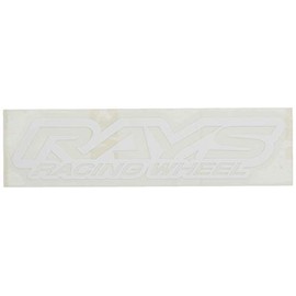 【RAYS(レイズ)】 RAYS racingLOGO ステッカー W140mm ヌキ文字 WH(ホワイト) No.22 74040200011WH