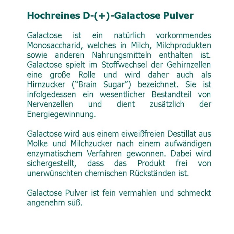 Galactose 100% Pure Powder