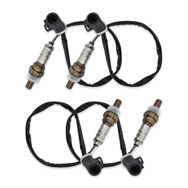Set of 4 O2 Oxygen Sensor 15717 Downstream/Upstream Compatible with Ford F150 F250 F350 Lincoln Mazda Mercury Replaces 15716 15718 11171843