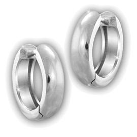 SilberDream SDO4299J Women's Creole Earrings 925 Sterling Silver Hoop Earrings 15 mm, Sterling Silver, No Gemstone