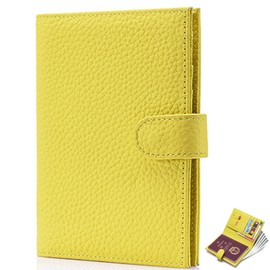 RenLianyi Passport Case, Skimming Prevention, Genuine Leather, Bi-folded, Thin, Passport Cover, Wallet, One-Piece, Lightweight, Stylish, Passport Card Case, Multi-functional Storage Pocket, Domestic