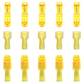 Yosawa 60 Pieces T-Tap Wire Connectors, Self-Stripping Quick Splice Wire Terminals and Fully Insulated Male Spade Terminals Connectors Kit (GXY)