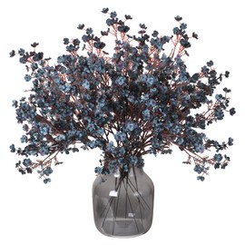 6Pcs Babys Breath Artificial Flowers Bulk Real Touch Flowers Fake silk Flowers Bulk for Home Kitchen Fall Indoor Bouquet Floral Arrangement Table Centerpieces Festival Party Decor (Autumn blue)