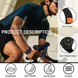 SumRioo QuickFit 26 mm Bracelet for Garmin Fenix 7X Pro Solar/7X Pro/7X Solar/7X/6X Solar/6X Pro/6X/5X Plus/5X, Nylon Watch Strap for Garmin Fenix 3/3HR/Epix Pro 51 mm/Tactix Delta Solar, Black