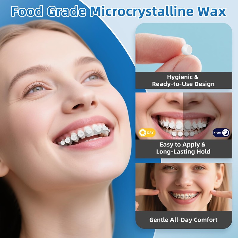 RioRand Orthodontic Wax for Braces Wax 120 Individual Hygienic Packaging