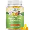 Gomitas Omega 3 para nios, sabrosas y deliciosas, perfectas gomitas DHA Omega 3,6,9 que apoyan huesos, cerebro, corazn, visin e inmunidad general de  