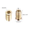 sourcing map Wood Furniture M6x20mm Threaded Insert Nuts Interface Hex
