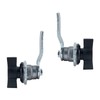 Moicstiy 2Pcs Thumb Operated Offset Cam Locks, Black Handle Non-Locking