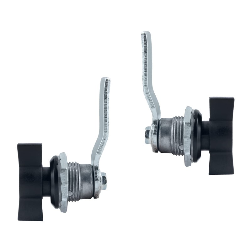 Moicstiy 2Pcs Thumb Operated Offset Cam Locks, Black Handle Non-Locking