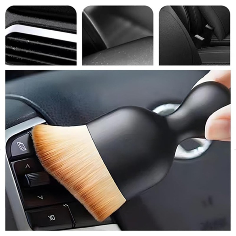GüncelÇarşı Yumuşak Kıllı Araç İçi Detaylı Oto Temizlik Fırçası, Araba
