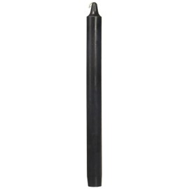 Zest Candle 12-Piece Taper Candles, 10-Inch, Black Straight