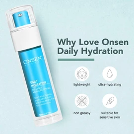 Onsen Secret Anti Aging Moisturizing Lotion Organic Daily Hydration Day & Night Cream Anti Wrinkle Collagen All Natural Skin Face Moisturizer for Women 1.69 fl oz/50 ml