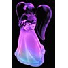 Acrylic Solar Angel Lights with A Frosted Skirt Solar Garden