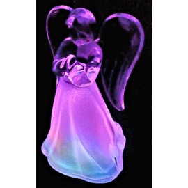 Acrylic Solar Angel Lights with A Frosted Skirt Solar Garden Stake - Box of 2