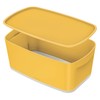 Leitz MyBox Small Storage Box with Lid, Warm Yellow, Cosy