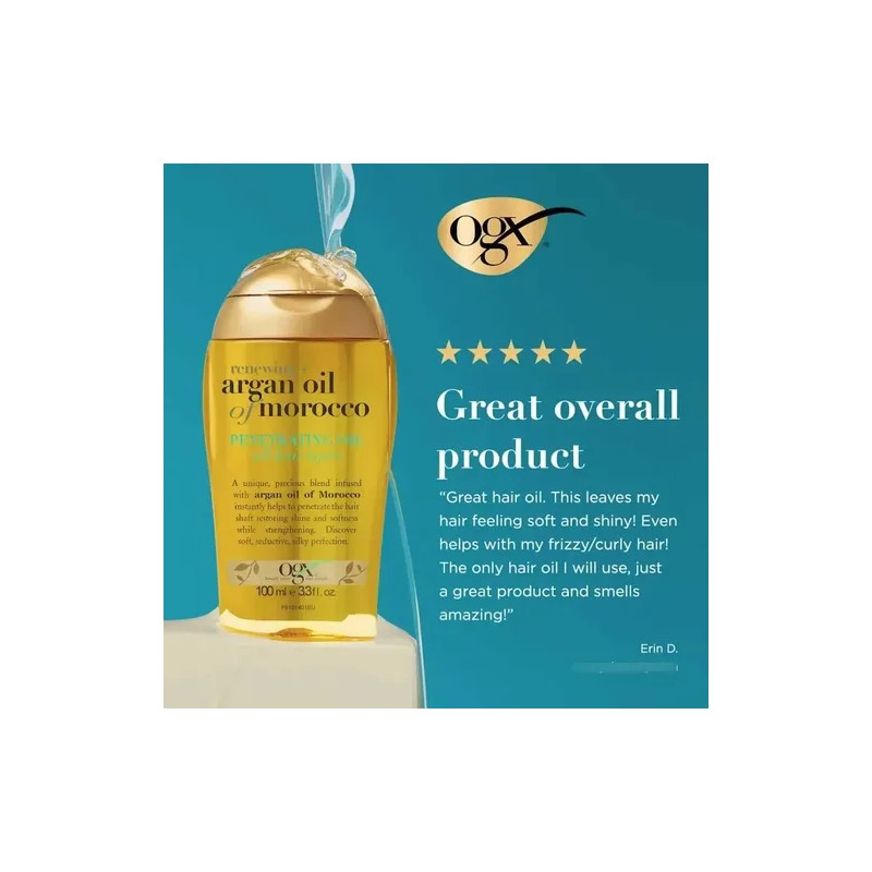 Óleo Capilar Ogx Argan Oil Of Morocco Penetrating 100ml