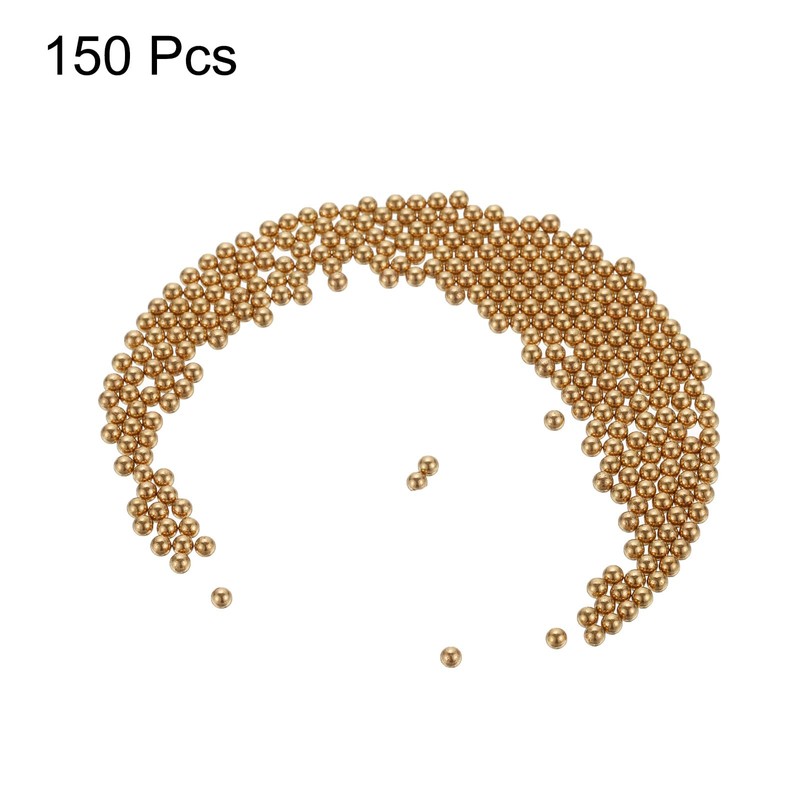 sourcing map 150pcs Precision Solid Brass Bearing Balls 2mm Industrial