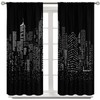 Yearn Jear New York Curtains Black White Modern Night City