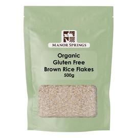 Gluten Free Organic Brown Rice Flakes 500g by Manor Springs