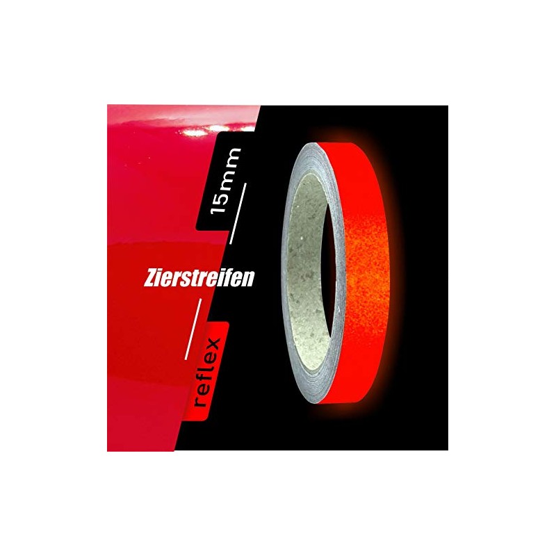 siviwonder Decorative Strips Red Reflective Reflective Sticker 15 mm Length