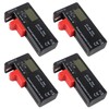 D-FLIFE 4pcs Digital LCD Universal Battery Tester (Model: Bt -