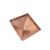 Copper Pyramid Post Caps (2-Pack) - Extended Lip - Solid