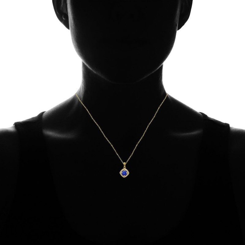 Plata de Ley Chapados en oro amarillo imitación Gemstone 7