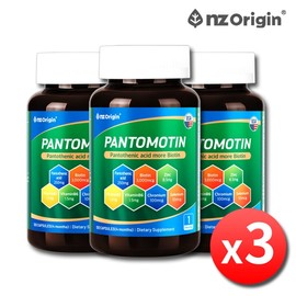 NZ Origin Pantomotin x 3 Bottles 12-Month Supply USA High-Dose Biotin Pantothenic Acid Vitamin B Zinc Chromium Men Women / 엔젯오리진 판토모틴 x 3병 12개월분 미국 고함량 비오틴 판토텐산 비타민B 아연 크롬 남성 여성