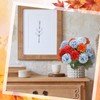 Wavyknot 6 Pcs Artificial Chrysanthemum Flower Blue and Orange Faux