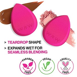 Esponja de Maquillaje para Base Líquida, Crema y Polvo, Aplicador Cosmético de Alta Precisión para Rostro, Suave, Reutilizable, Libre de Crueldad y Lá