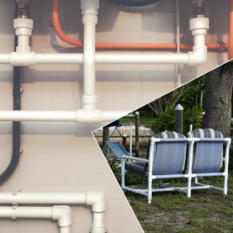 uxcell 10 Pcs PVC DWV Reducer Bushing 2" x 3/4"(Socket