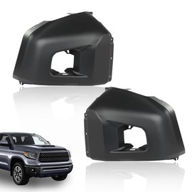 G-PLUS Front Bumper End Cap Plastic Textured Compatible with Toyota Tundra 2014-2020 W/O Parking Aid Sensor Holes，Fit for Models Without Park Assist System 521120C080, 521130C080 Left and Right