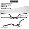 Mixsuper Mountain Bike High Riser Handlebar 31.8mm Length 720mm Rise