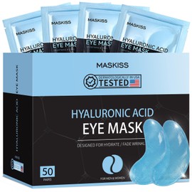 Maskiss Under Eye Patches (50 Pairs), Hyaluronic Acid Eye Masks for Dark Circles Puffy Eyes Undereye Bags, Collagen Eye Patches for Wrinkles and Hydrate, Skin Care Gift for Her