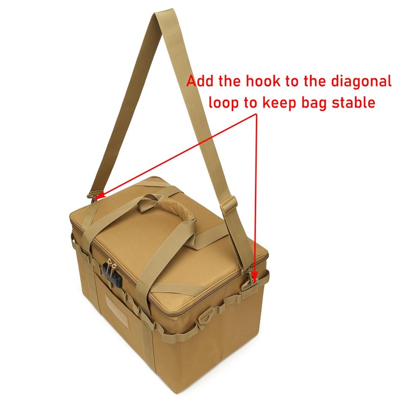 Lemubeane Tactical Camping Storage Bag - 38L Utility Tote Bag