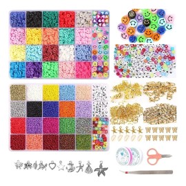 Conjunto De Fabricacin De Pulseras Diy 30000 Piezas Kit De Joyera Manualidades De Cuerda Elstica Con Colgante Encanto Regalos Hechos A Mano De...     