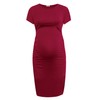 Smallshow Women's Short Sleeve Maternity Dress Ruched Pregnancy Clothes Medium