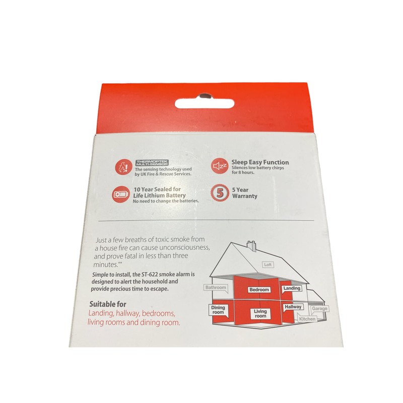 Fireangel ST-622T 10 Year Thermoptek Thermally Enhanced Optical Smoke Alarm