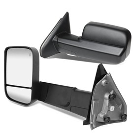 DNA Motoring TWM-040-T111-BK Pair of Powered Heated Flip up Towing Mirrors Compatible With 02-08 Ram 1500/03-09 Ram 2500 3500