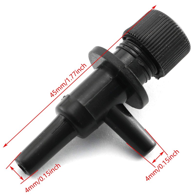 DGZZI Aquarium Air Pump Valve 5PCS Black 2 Way Fish