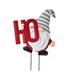 Christmas Outdoor Decorations Double Sided HOHOHO Xmas Gnome Yard Sign with Metal Stakes